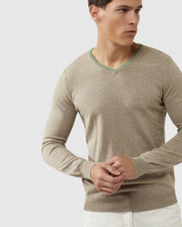 LENNY VNECK CASHMERE BLEND PULLOVER MENS KNITWEAR