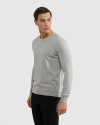 LENNY VNECK CASHMERE BLEND PULLOVER MENS KNITWEAR
