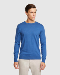 CREW NECK COTTON CASHMERE PULLOVER MENS KNITWEAR