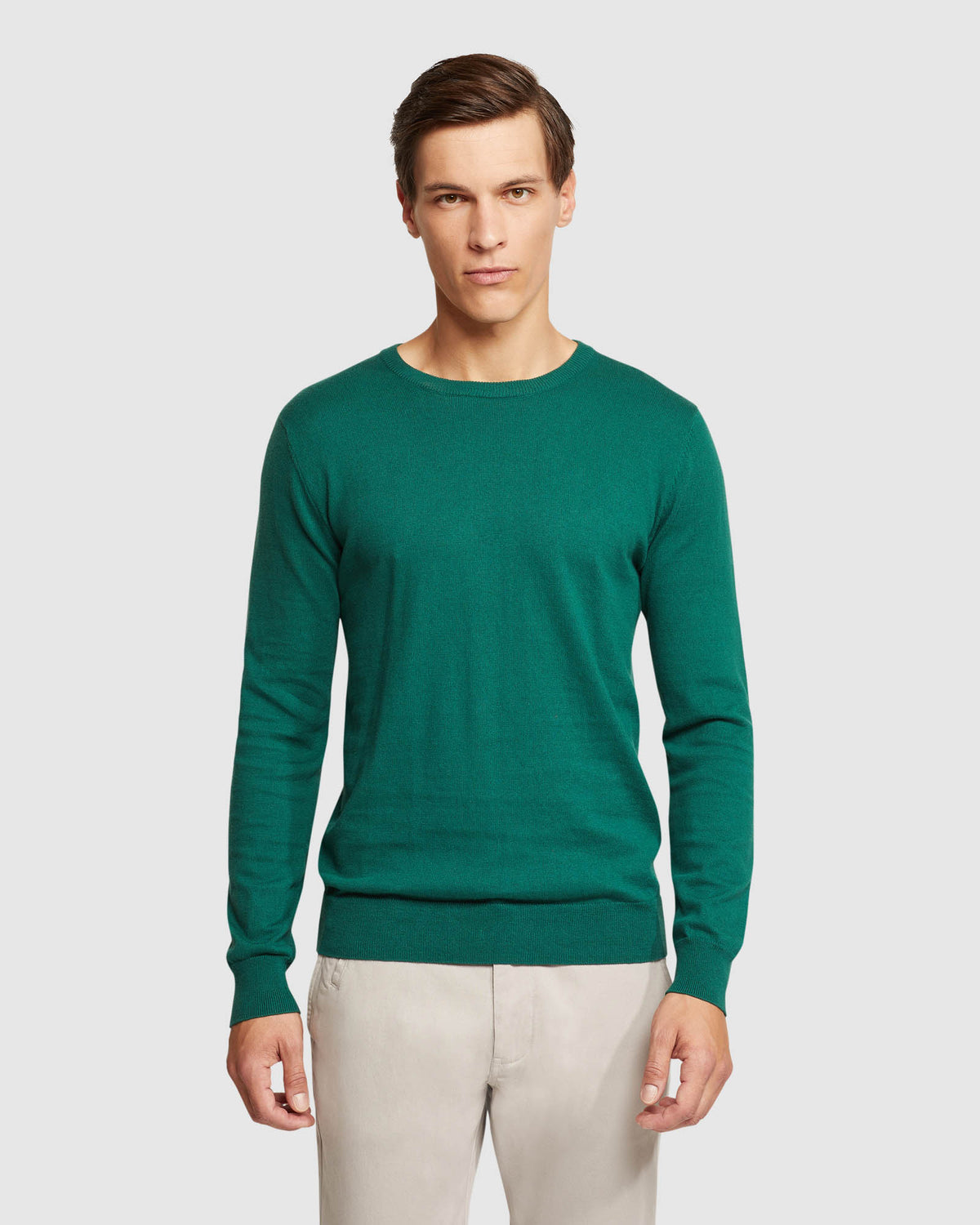CREW NECK COTTON CASHMERE PULLOVER MENS KNITWEAR