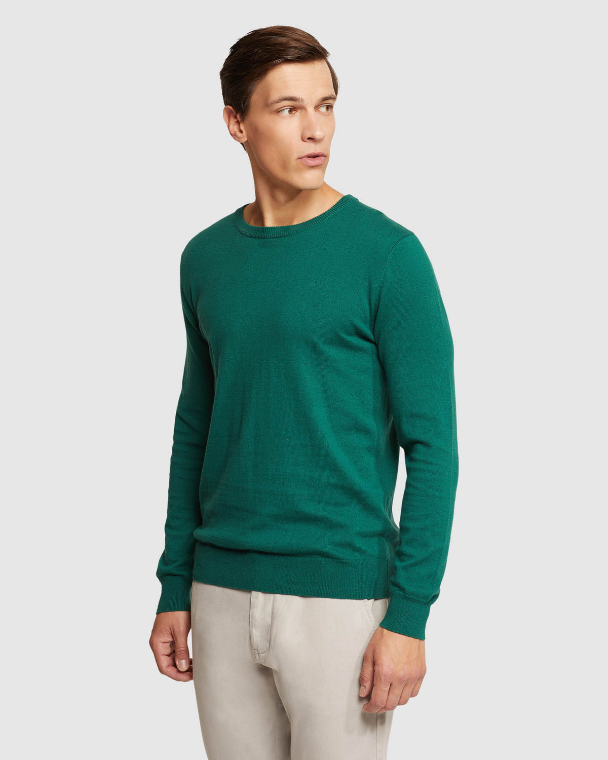 CREW NECK COTTON CASHMERE PULLOVER MENS KNITWEAR