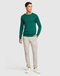 CREW NECK COTTON CASHMERE PULLOVER MENS KNITWEAR