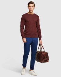 CREW NECK COTTON CASHMERE PULLOVER MENS KNITWEAR