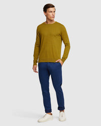 CREW NECK COTTON CASHMERE PULLOVER MENS KNITWEAR