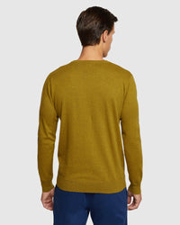 CREW NECK COTTON CASHMERE PULLOVER MENS KNITWEAR