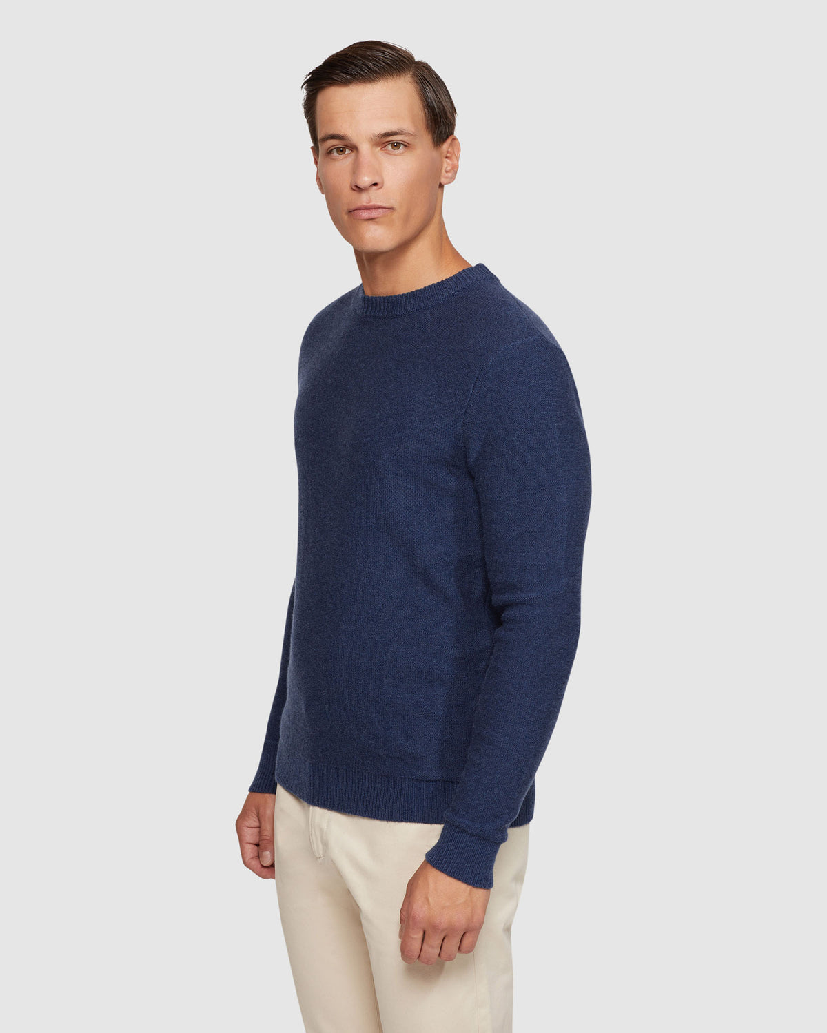 LEON CREW NECK WOOL RICH PULLOVER MENS KNITWEAR