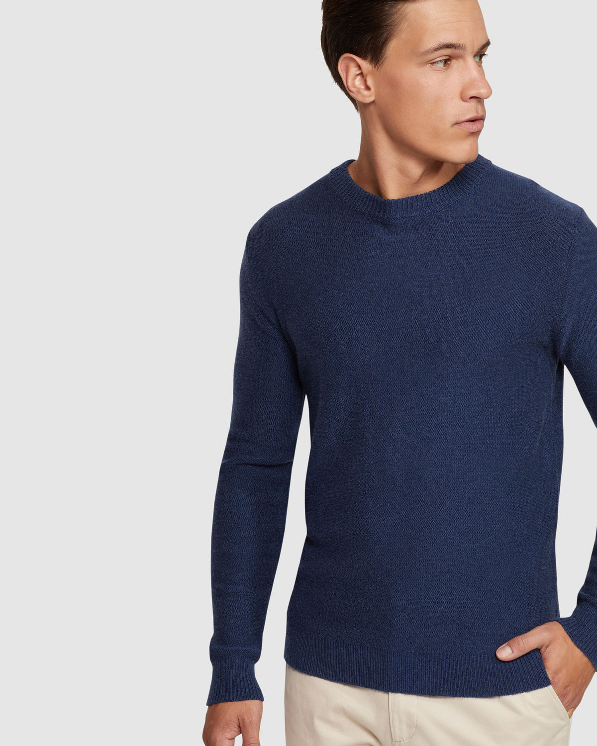 LEON CREW NECK WOOL RICH PULLOVER MENS KNITWEAR