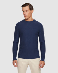 LEON CREW NECK WOOL RICH PULLOVER MENS KNITWEAR