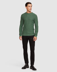 LEON CREW NECK WOOL RICH PULLOVER MENS KNITWEAR