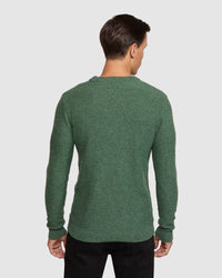 LEON CREW NECK WOOL RICH PULLOVER MENS KNITWEAR