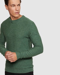 LEON CREW NECK WOOL RICH PULLOVER MENS KNITWEAR