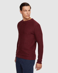 LEON CREW NECK WOOL RICH PULLOVER MENS KNITWEAR