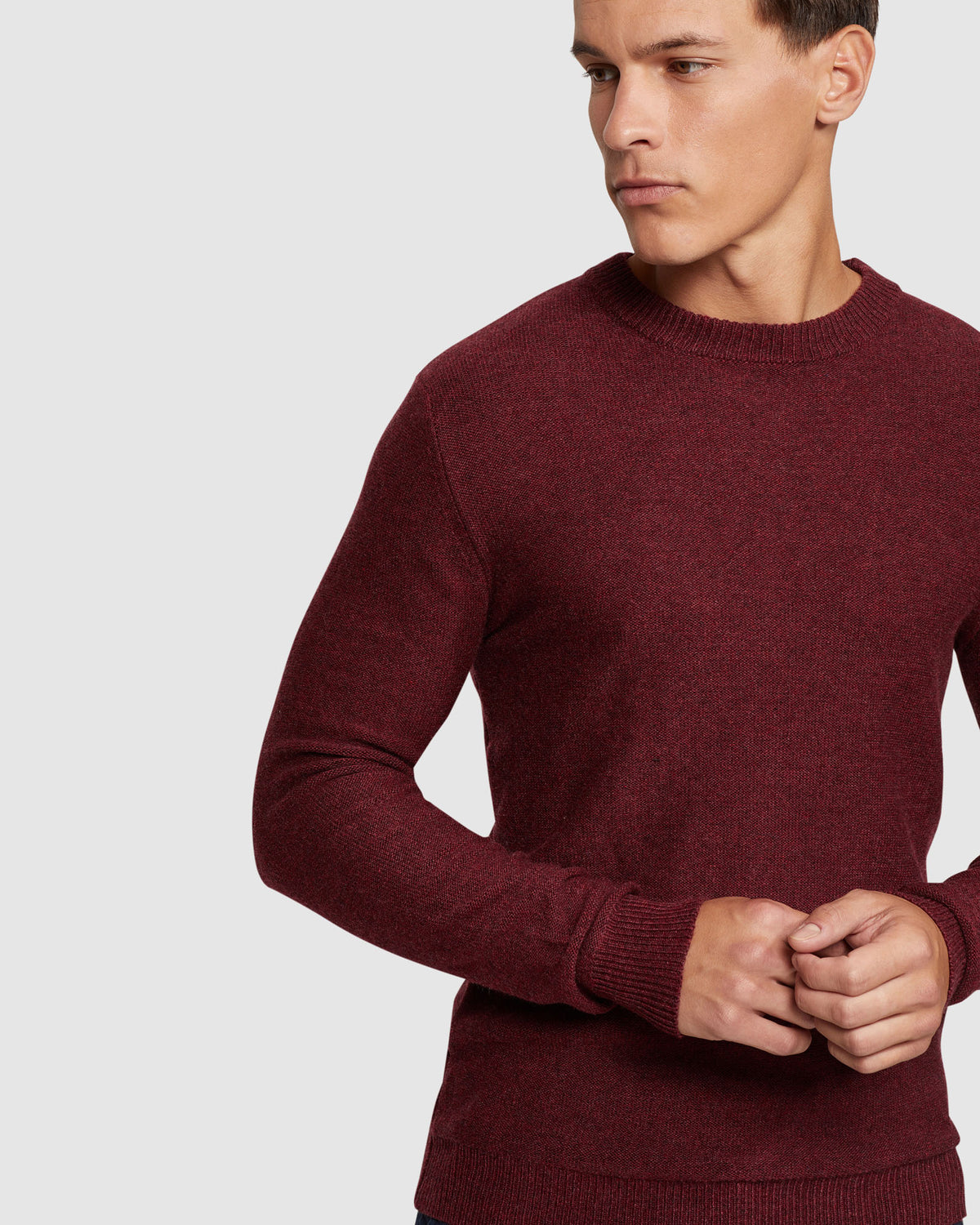 LEON CREW NECK WOOL RICH PULLOVER MENS KNITWEAR