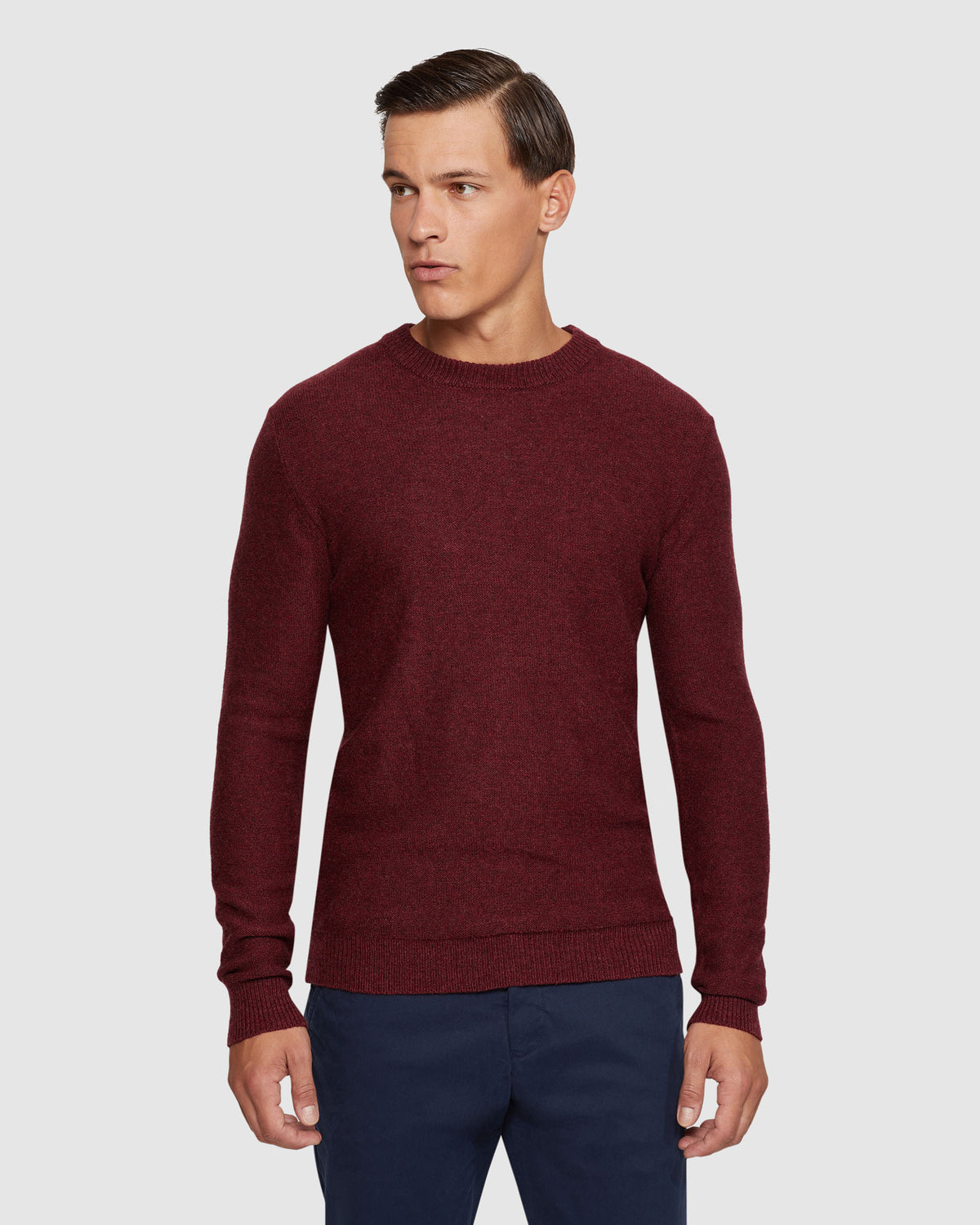 LEON CREW NECK WOOL RICH PULLOVER MENS KNITWEAR