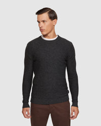 LEON CREW NECK WOOL RICH PULLOVER MENS KNITWEAR
