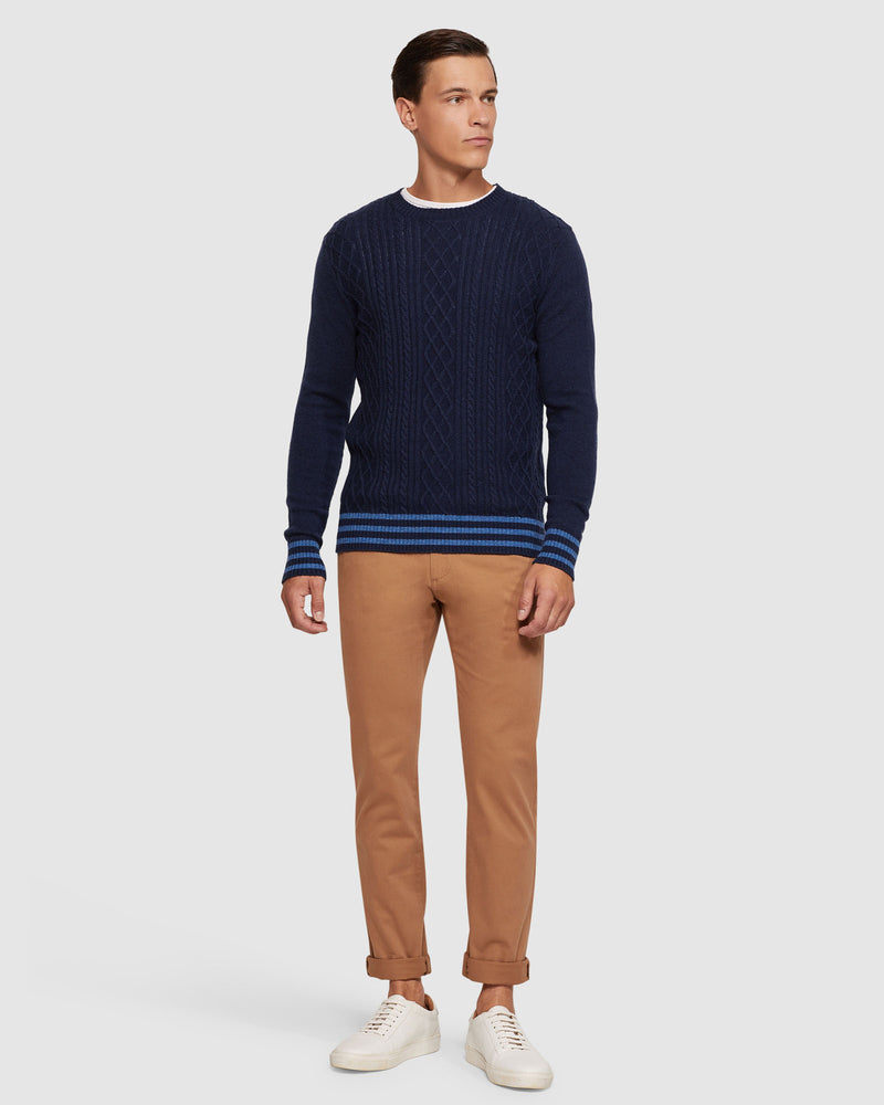 MATTEO CABLE KNIT PULLOVER MENS KNITWEAR