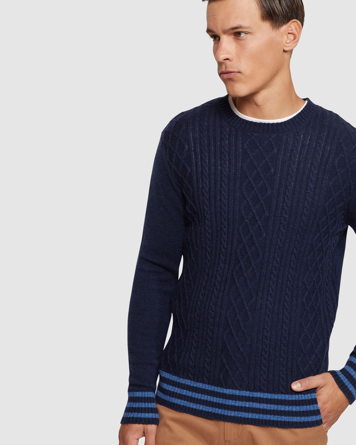 MATTEO CABLE KNIT PULLOVER MENS KNITWEAR