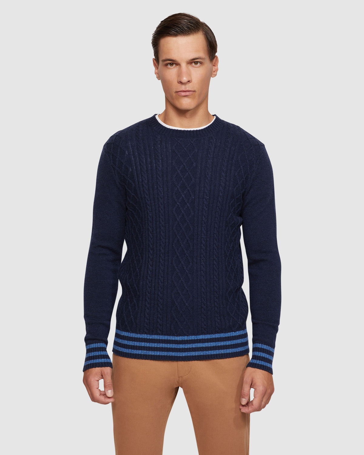 MATTEO CABLE KNIT PULLOVER MENS KNITWEAR