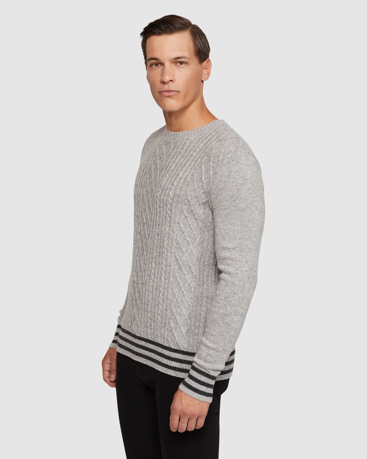 MATTEO CABLE KNIT PULLOVER MENS KNITWEAR