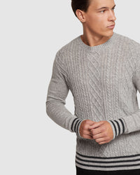 MATTEO CABLE KNIT PULLOVER MENS KNITWEAR