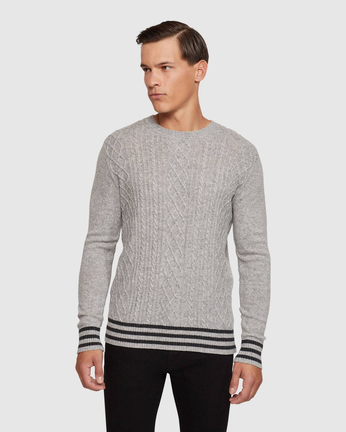 MATTEO CABLE KNIT PULLOVER MENS KNITWEAR