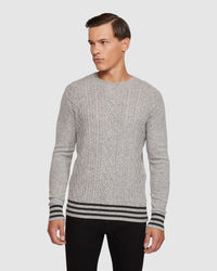 MATTEO CABLE KNIT PULLOVER MENS KNITWEAR