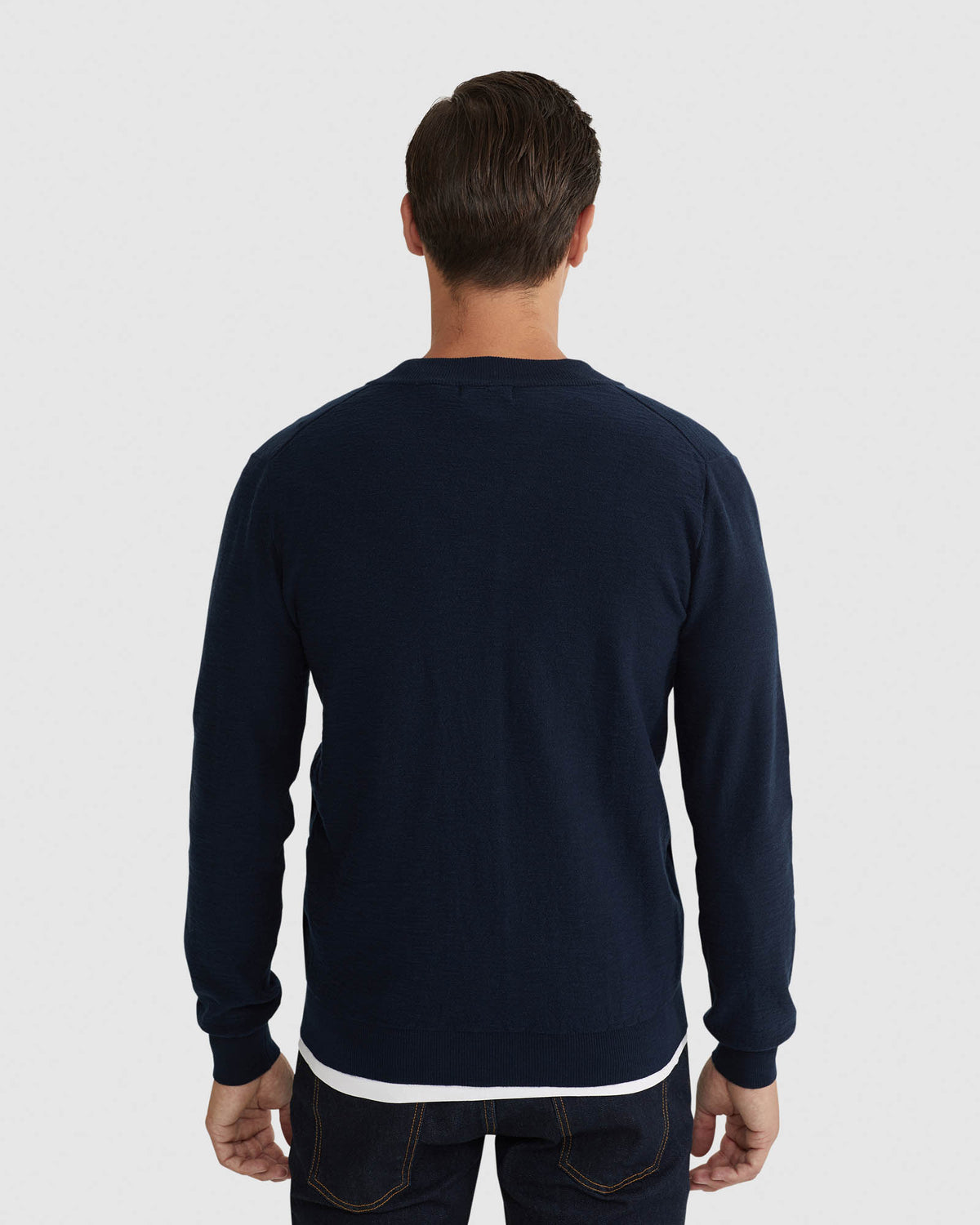 RYAN COTTON BLEND KNIT ZIP TOP MENS KNITWEAR