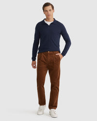 BLAIR V-NECK POLO SWEATER MENS KNITWEAR
