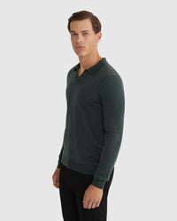 BLAIR V-NECK POLO SWEATER MENS KNITWEAR