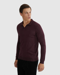 BLAIR V-NECK POLO SWEATER MENS KNITWEAR