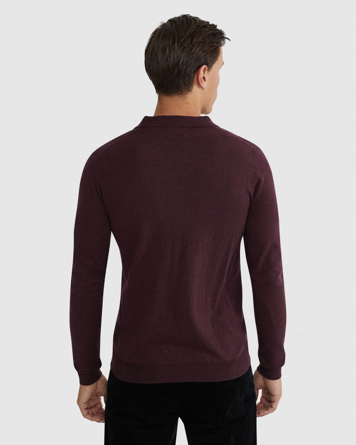 BLAIR V-NECK POLO SWEATER MENS KNITWEAR