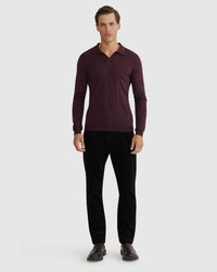 BLAIR V-NECK POLO SWEATER MENS KNITWEAR