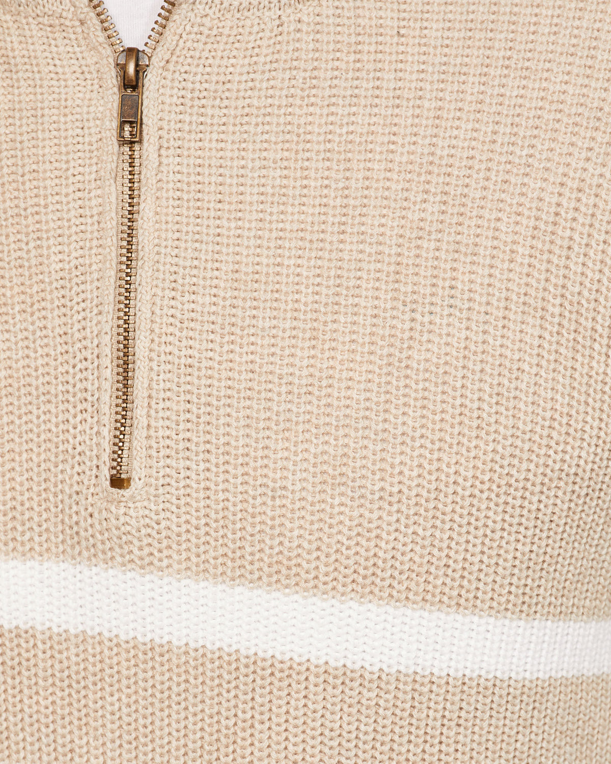 JACK KNITTED STRIPE ZIP UP SWEATER MENS KNITWEAR