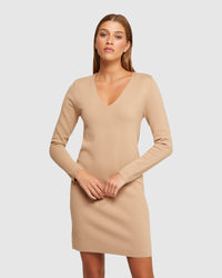 RAQUEL KNITTED MINI DRESS WOMENS DRESSES