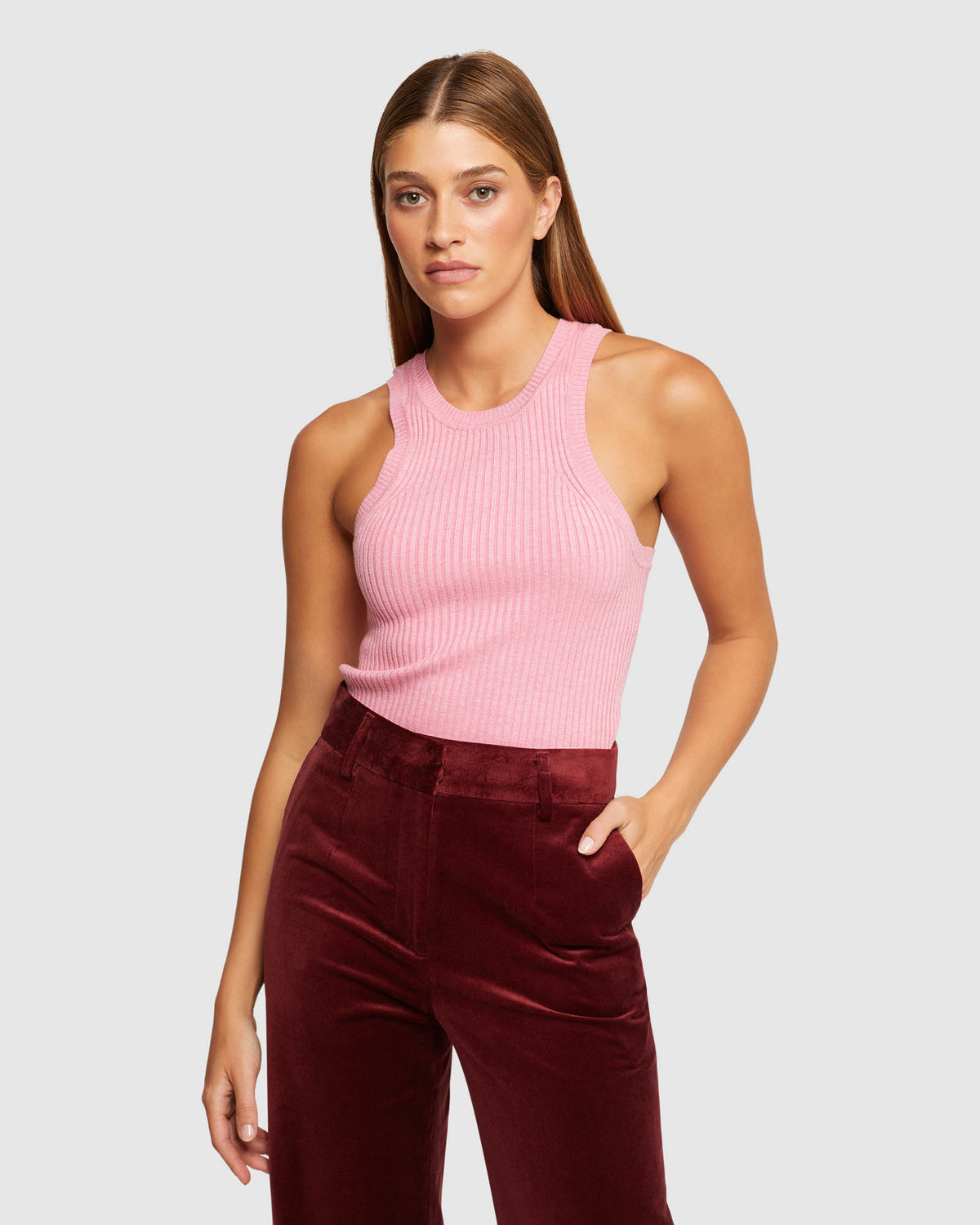 TORY KNITTED TANK WOMENS KNITWEAR