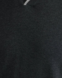 REISS TIPPING COLLAR LONG SLEEVE KNIT POLO MENS KNITWEAR