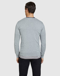 COTTON CASHMERE V-NECK PULLOVER