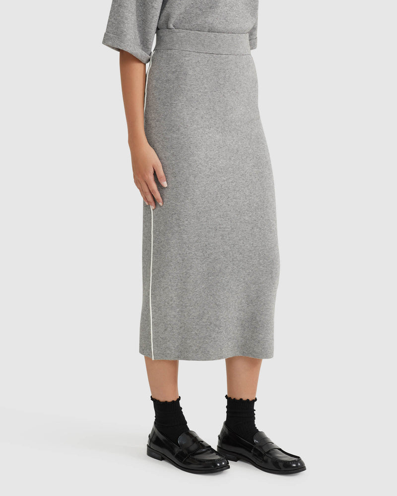 BIRDIE TRIM MIDI SKIRT WOMENS SKIRTS