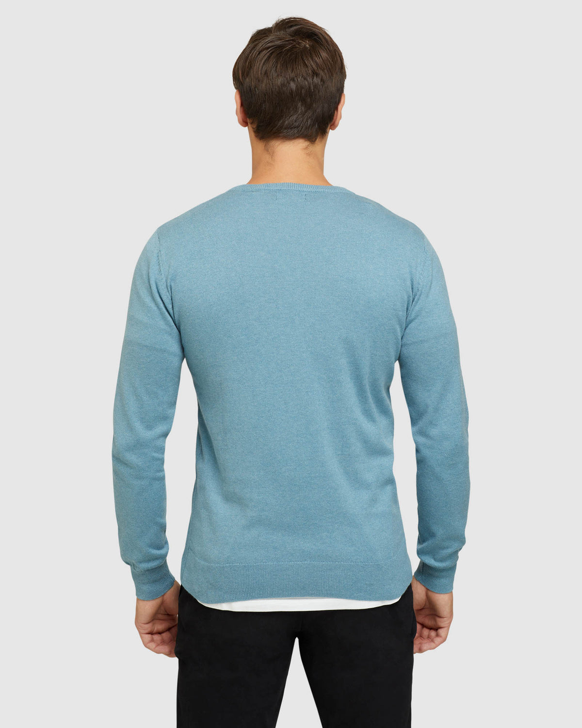 CREW NECK COTTON CASHMERE PULLOVER