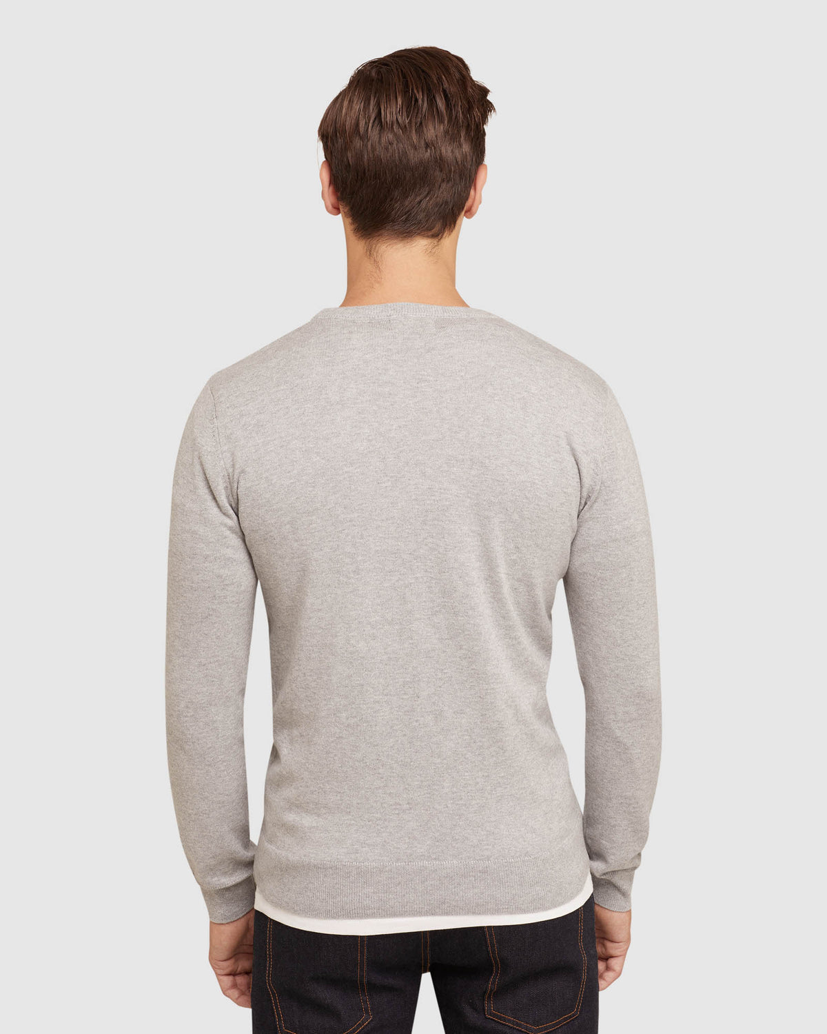 CREW NECK COTTON CASHMERE PULLOVER