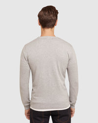 CREW NECK COTTON CASHMERE PULLOVER