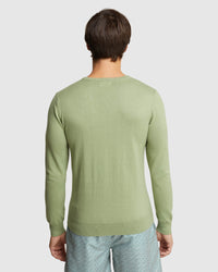 CREW NECK COTTON CASHMERE PULLOVER