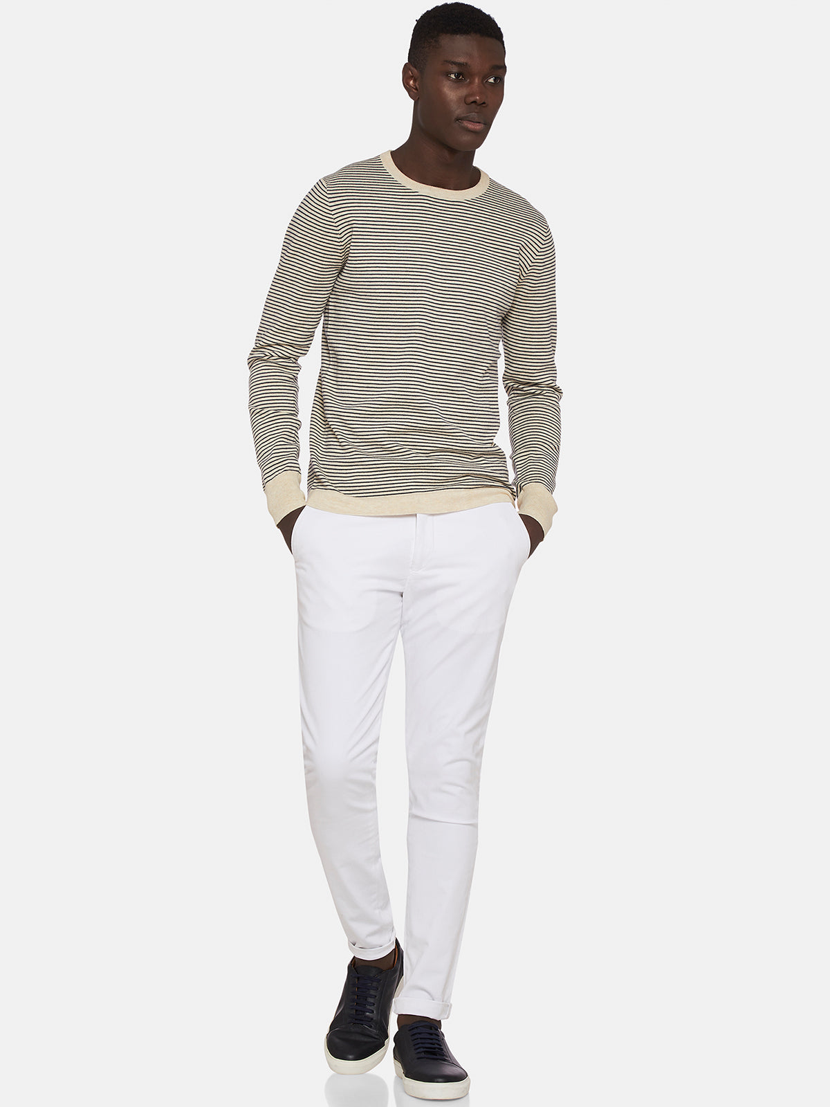 WILL PIMA COTTON STRIPED KNIT