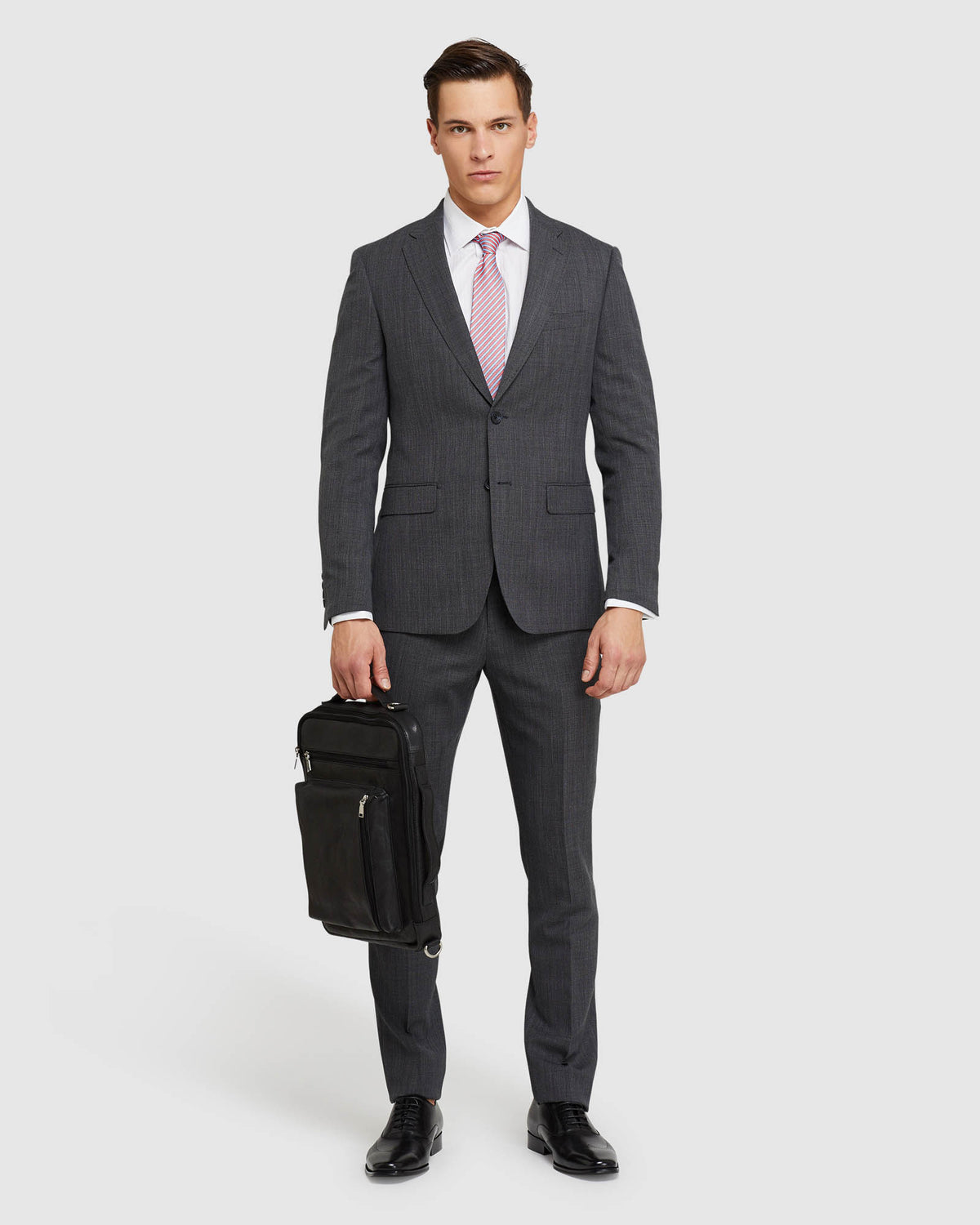 BYRON WOOL STRETCH SUIT JACKET CHARCOAL