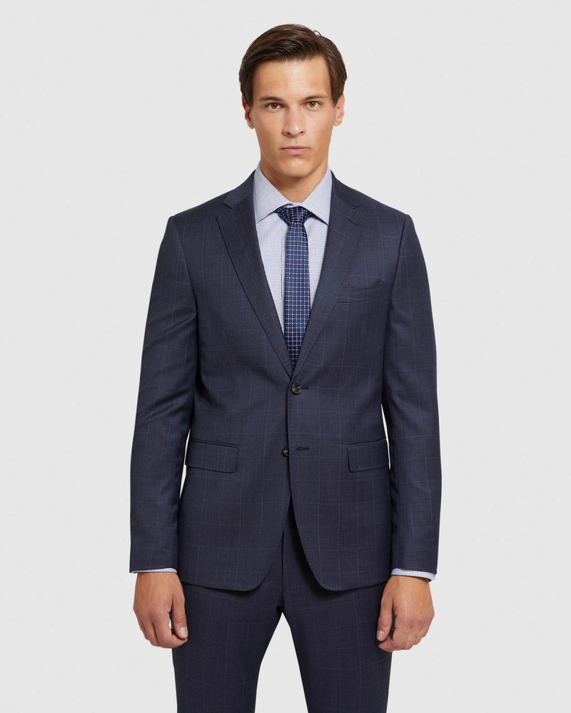 AUDEN WOOL STRETCH CHECKED SUIT JACKET MENS SUITS