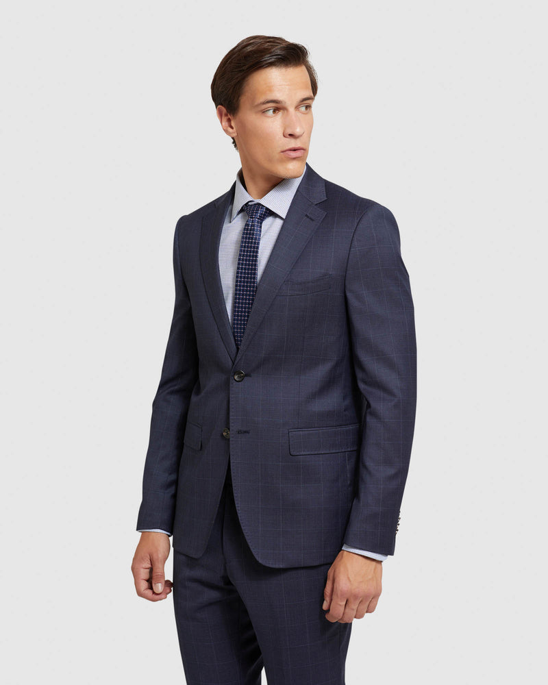 AUDEN WOOL STRETCH CHECKED SUIT JACKET MENS SUITS