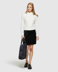 ANYA VELVET MINI SKIRT WOMENS SKIRTS