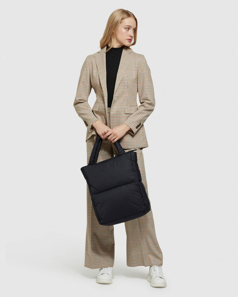 LOLA STRETCH ECO CHECKED BLAZER WOMENS SUITS JKTS COATS