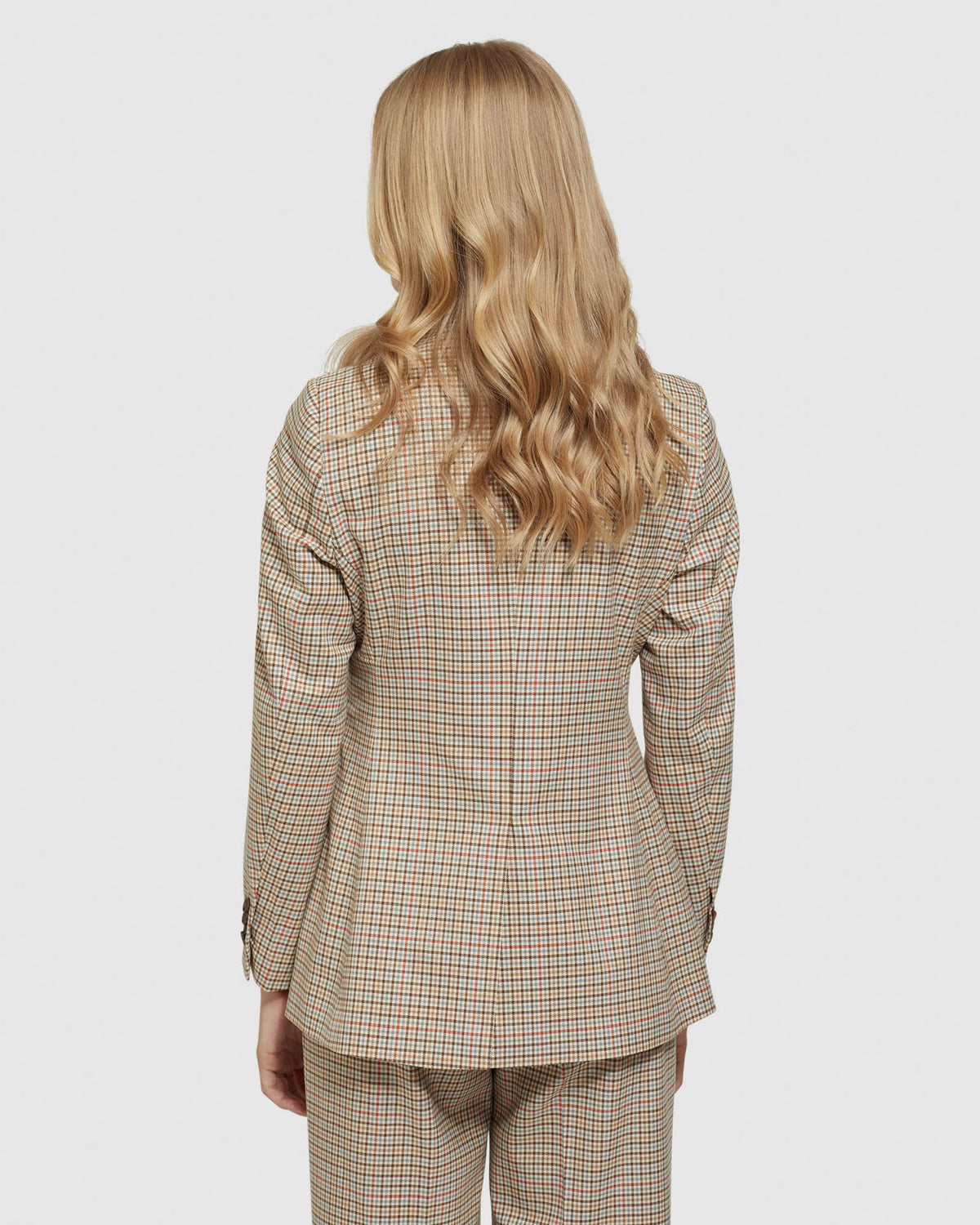 LOLA STRETCH ECO CHECKED BLAZER WOMENS SUITS JKTS COATS
