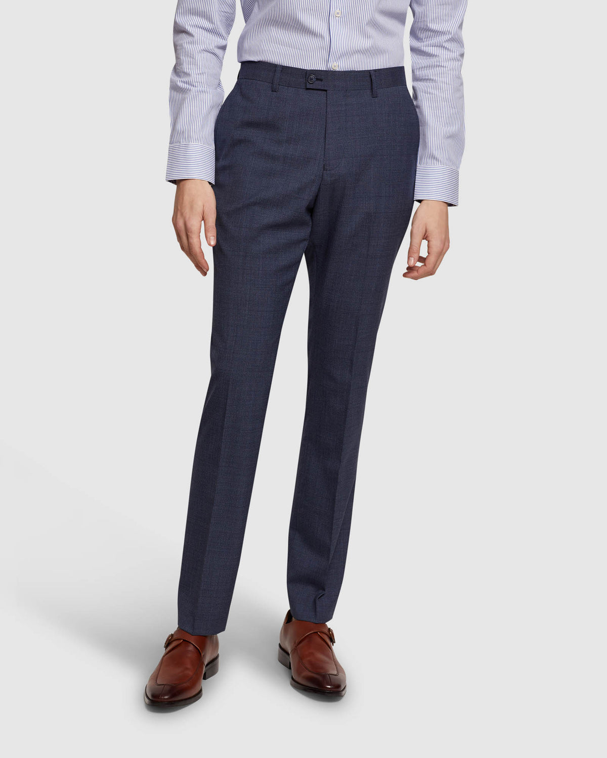 HOPKINS WOOL STRETCH CHECK TROUSERS MENS SUITS